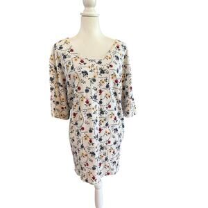 bobbie brooks plus v neck floral short sleeve top womens 26